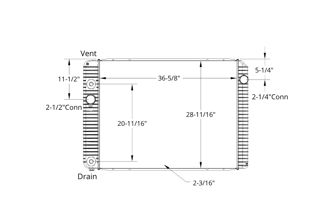 International Radiator-2011-2013 DuraStar (20-11/16” Oil cooler) various